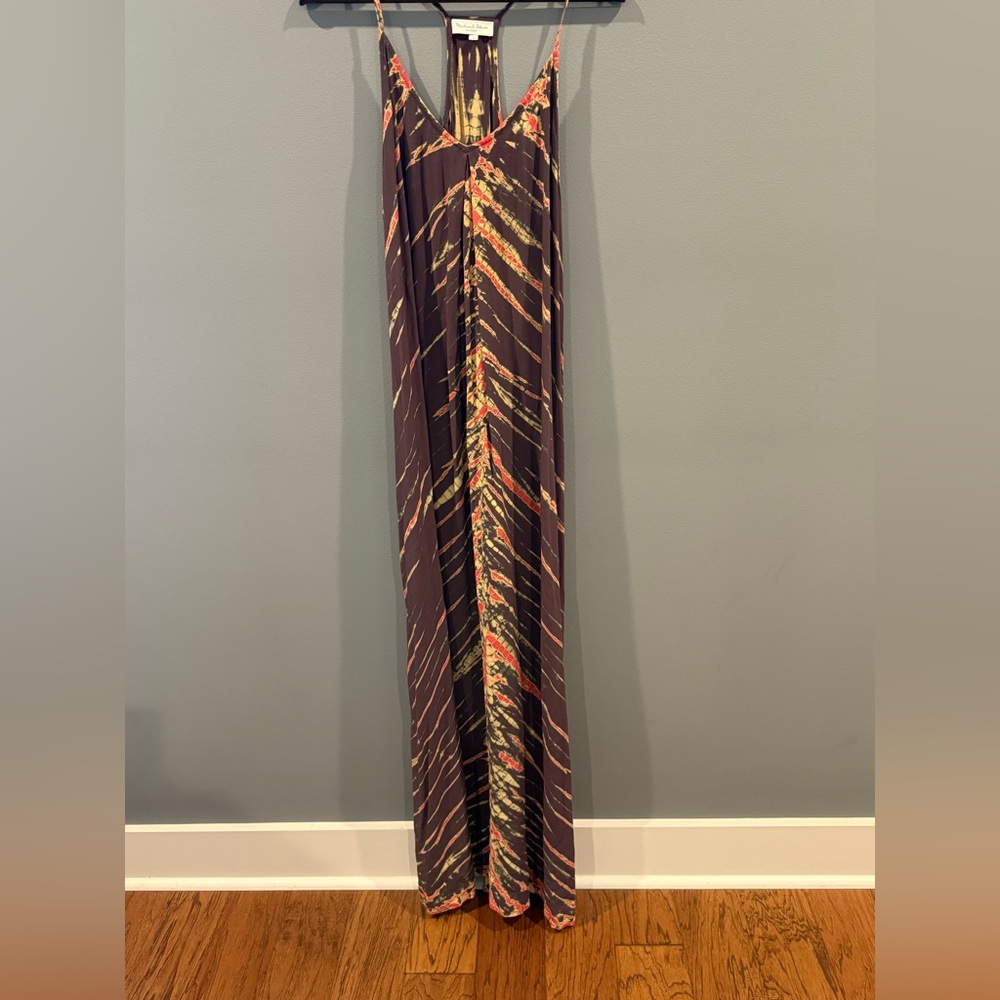 Michael Stars Brown Striped Maxi Dress